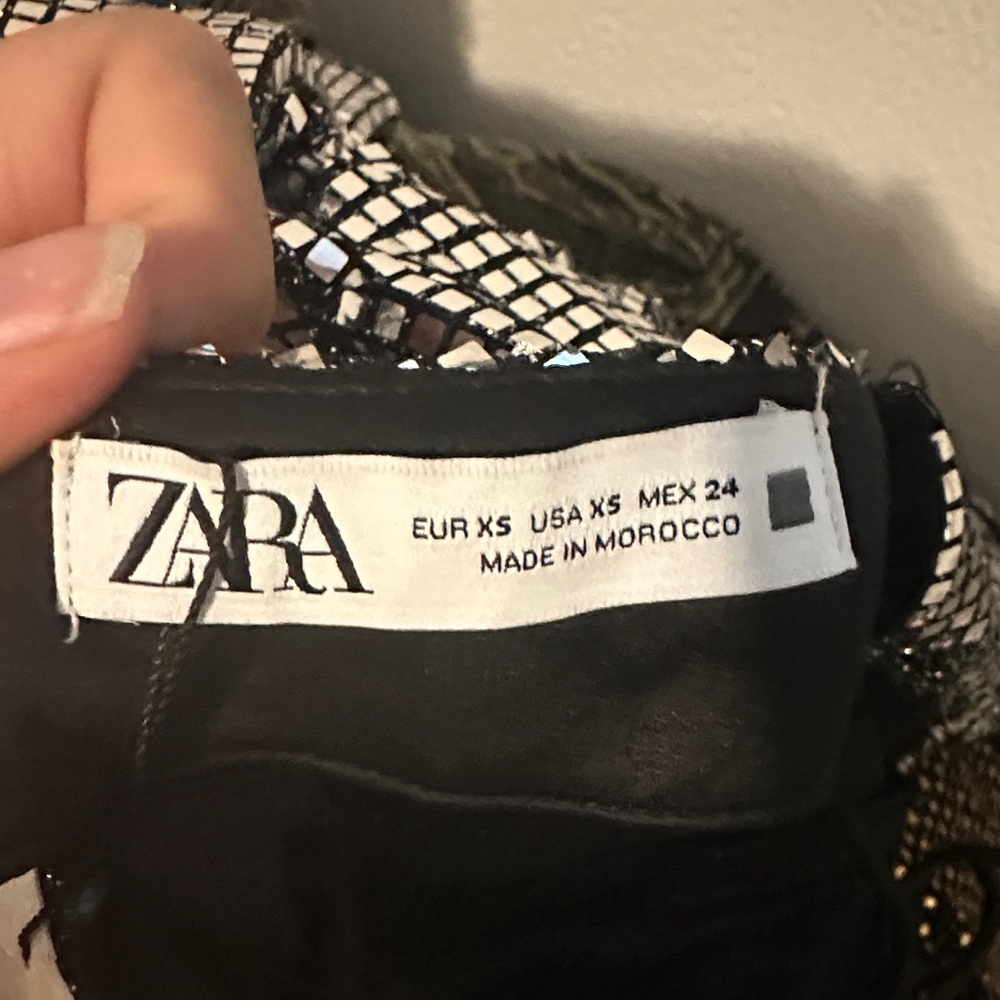 Zara Metallic One Shoulder Dress - Picture 11 of 14